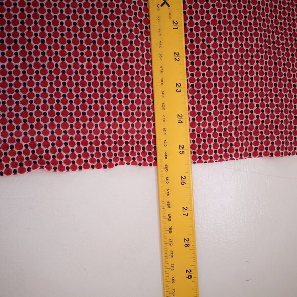 Talbots Ladies V-neck Straight Fit Red & Navy Size Medium Lightweight Blouse - Picture 10 of 10